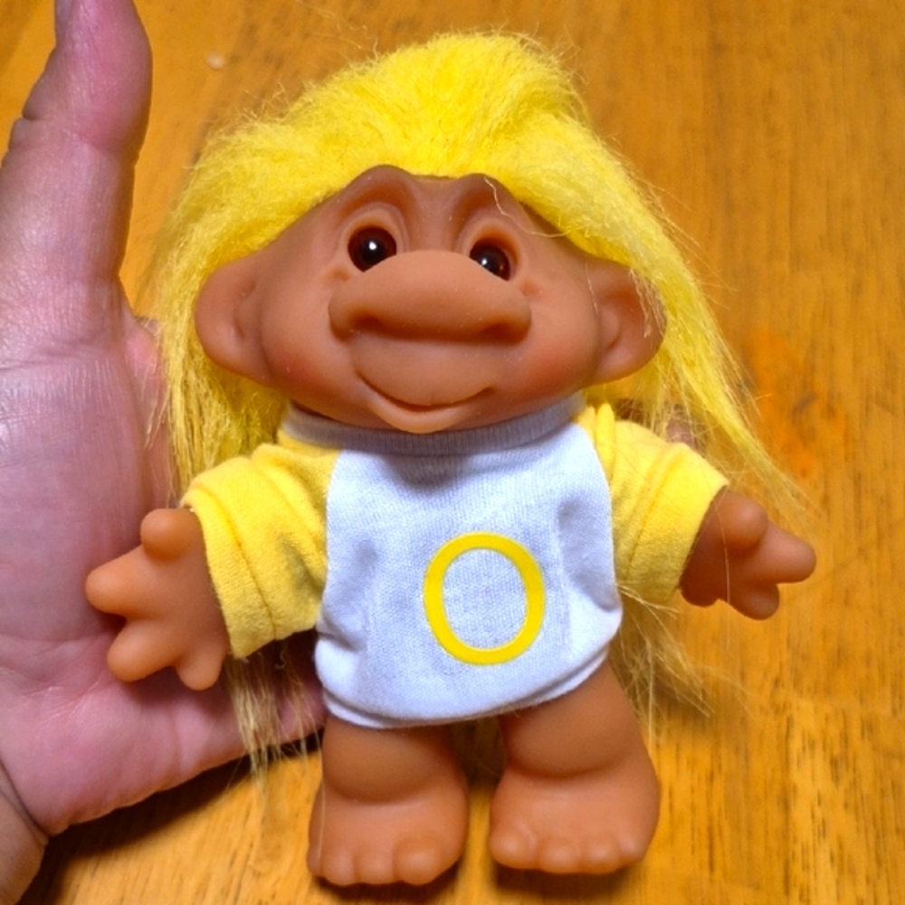 Yellow and Brown Vintage-Style Troll Doll - Picture 2 of 6